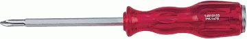 Отвертка крестовая Phillips №1, 75 мм, силовая, пластиковая ручка KING TONY 14810103
