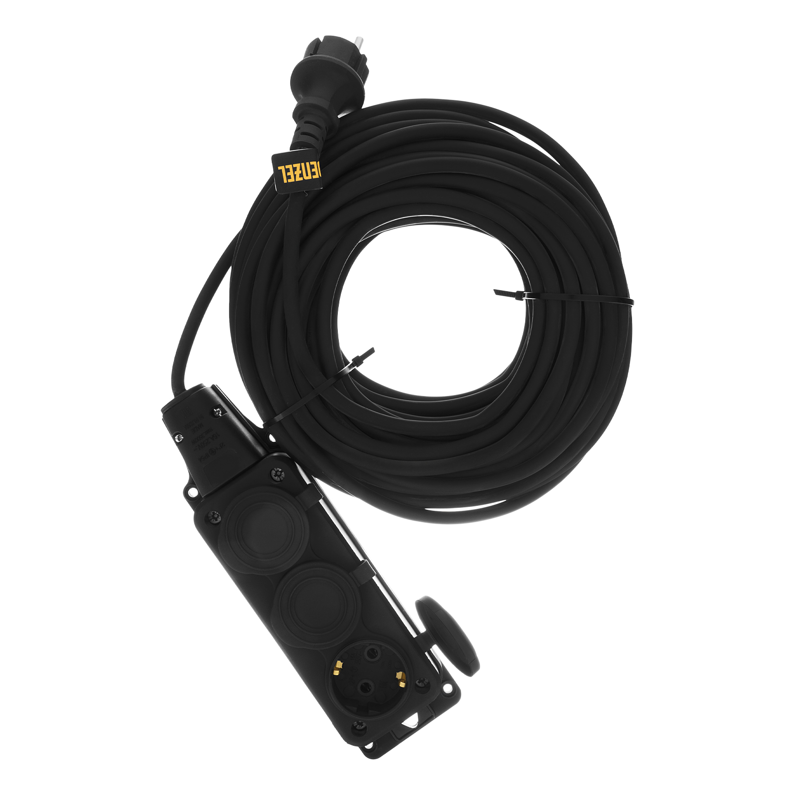 Удлинитель-шнур силовой Top Series, КГТТ, 20м, 3 розетки, 3 x 1,5 мм Denzel