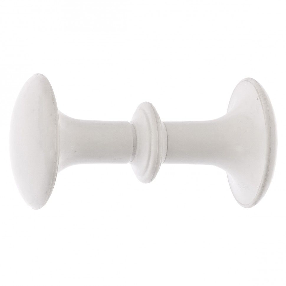 Ручка-кнопка РК1 пласт, белая, 5 шт, (Металлист)