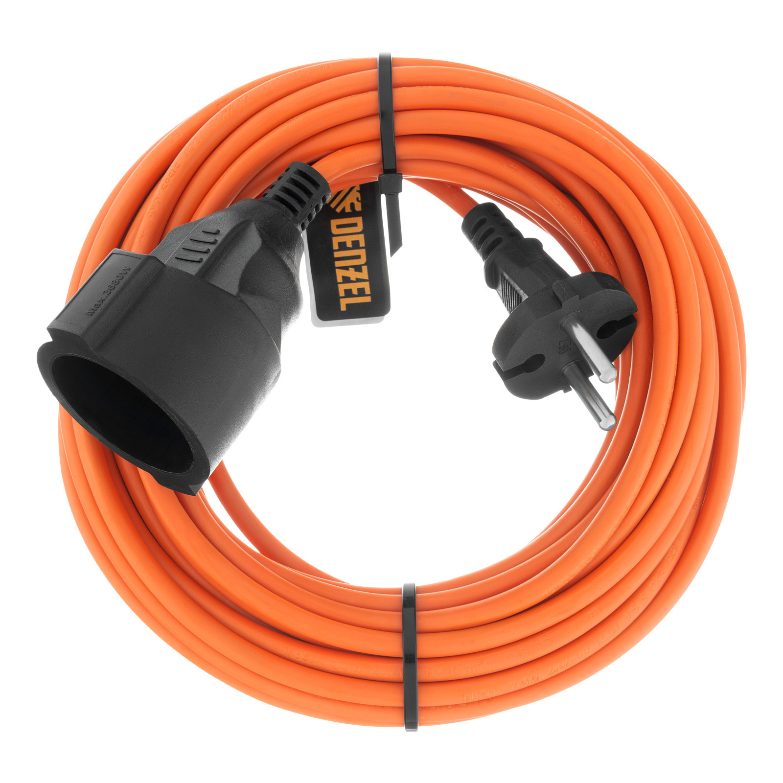 Удлинитель-шнур силовой Garden Series, б/з, ПВС, 10м, 1 розетка, 2 x 1 мм, Denzel