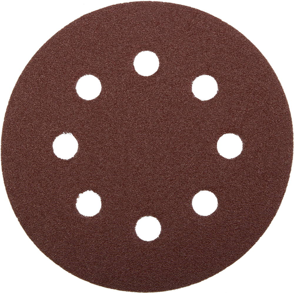 Круг шлифовальный ЗУБР "Мастер" универсальный, из абразивной бумаги на велкро основе, 8 отверстий, Р60, 125мм, 5шт