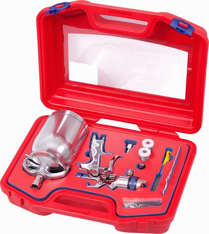 Краскопульт высокого давления, сопло 2,5 мм, нижний бачок, кейс МАСТАК 670-125C