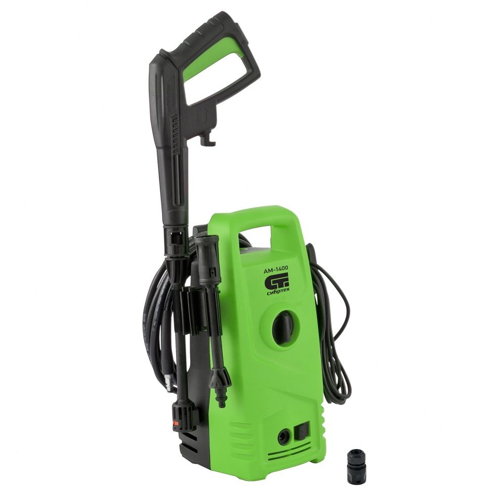 Моечная машина высокого давления АМ-1400, 1400 Вт, 105 бар, 330 л/ч, переносная Сибртех