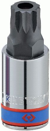 Насадка (бита) торцевая 1/2", Spline, M18, L = 66 мм, с отверстием KING TONY 402B18
