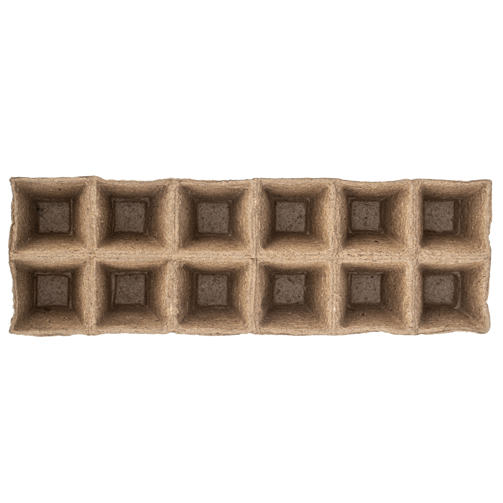 Кассета для рассады, 310 х 100 х 50 мм 12 ячеек, торфяная,