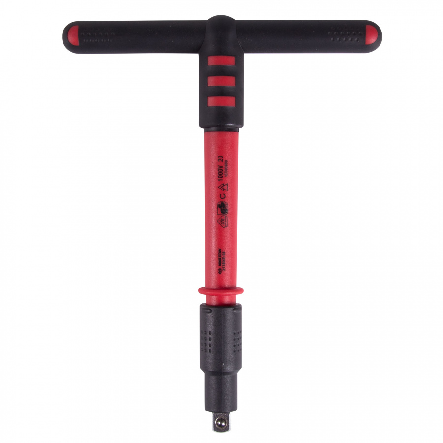 Вороток диэлектрический 3/8", 200 мм, Т-образный KING TONY 3178VE-08