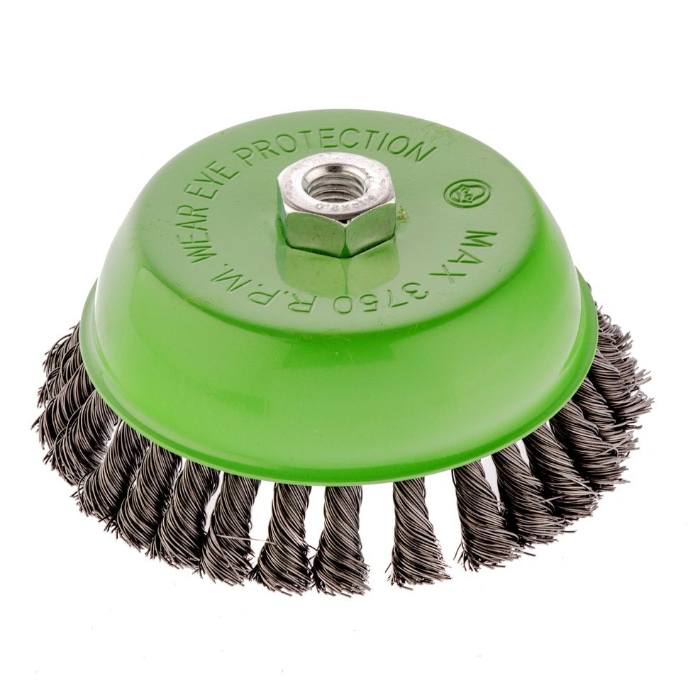 Щетка для УШМ, 150 мм, М14, "чашка", крученая проволока 0.5 мм Сибртех