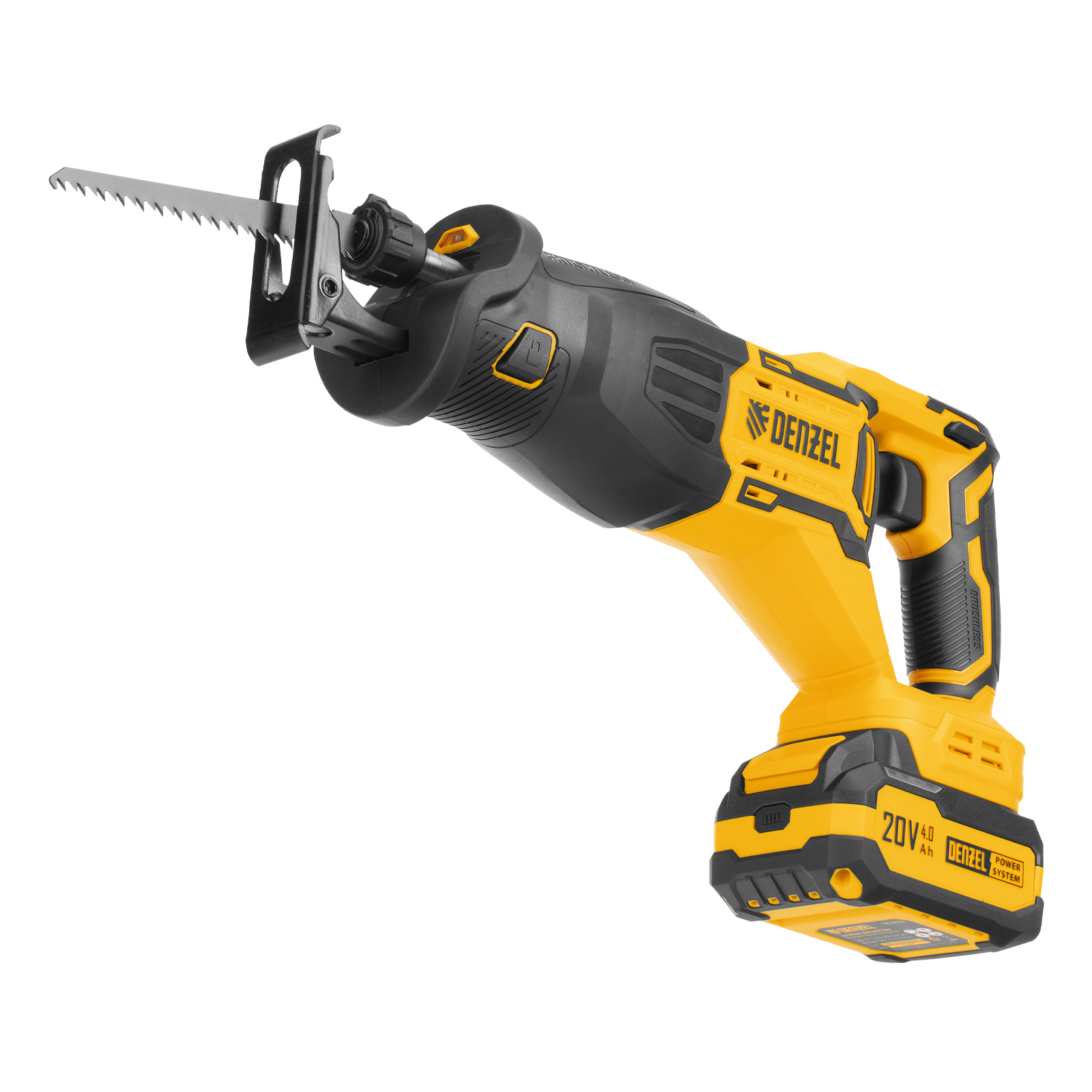 Пила сабельная аккумуляторная бесщет. RS-250, Li-Ion, 20 В Denzel