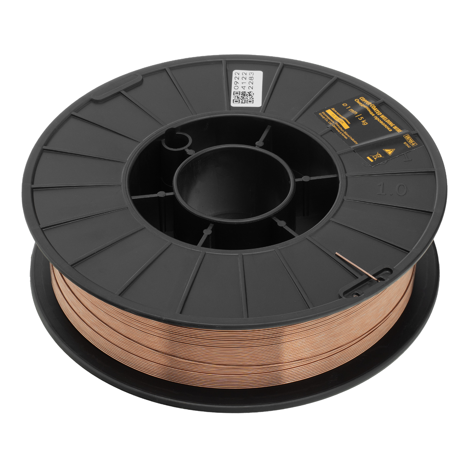 Омедненная проволока ER70S-6, диам. 1 мм, 5 кг, диам. катушки D200 Denzel