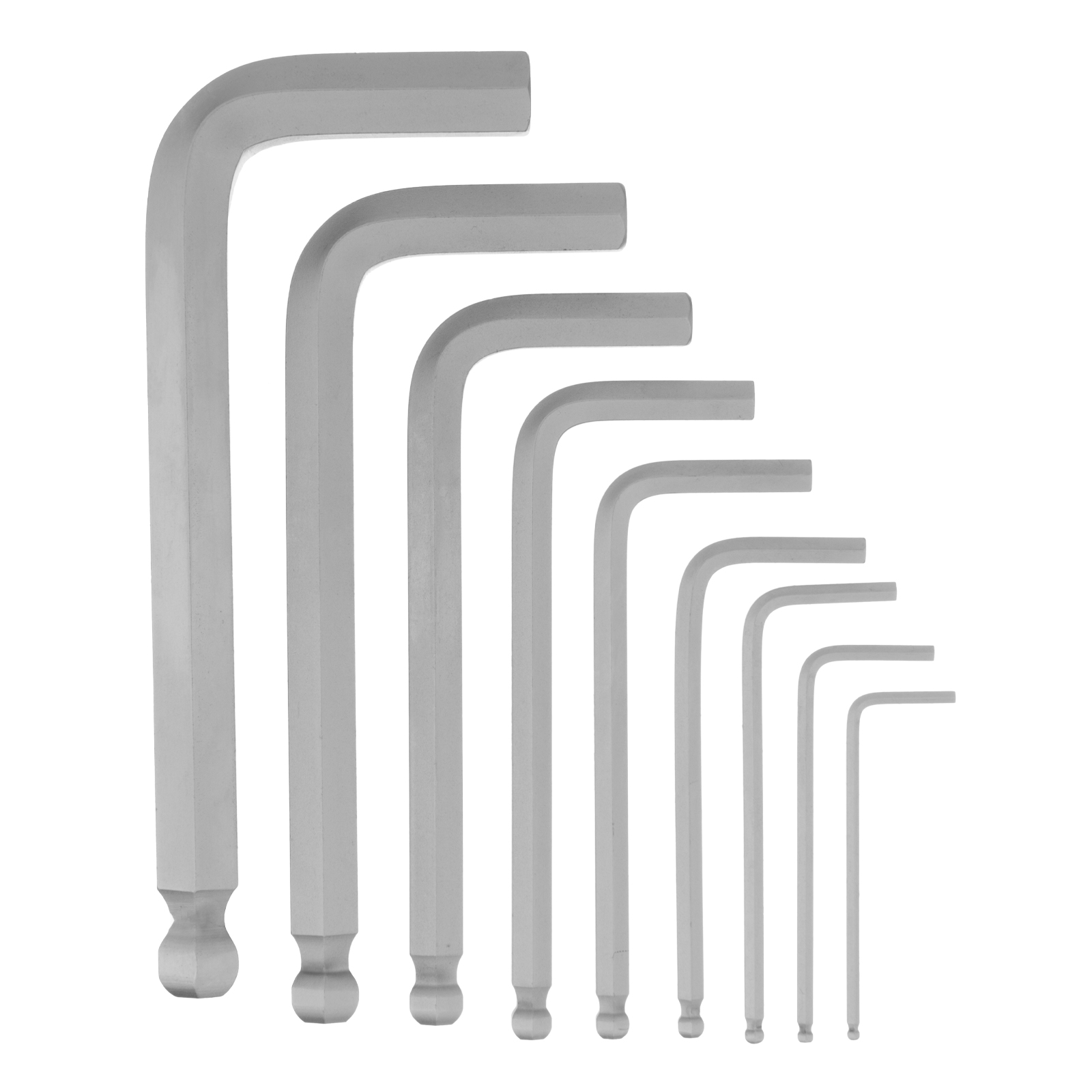 Набор ключей имбусовых, HEX, 2-12 мм, CrV, 9 шт., с шаром Сибртех