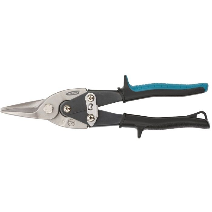 Ножницы по металлу "Piranha", 250 мм, прямой рез, сталь CrMo, двухкомпонентные рукоятки Gross