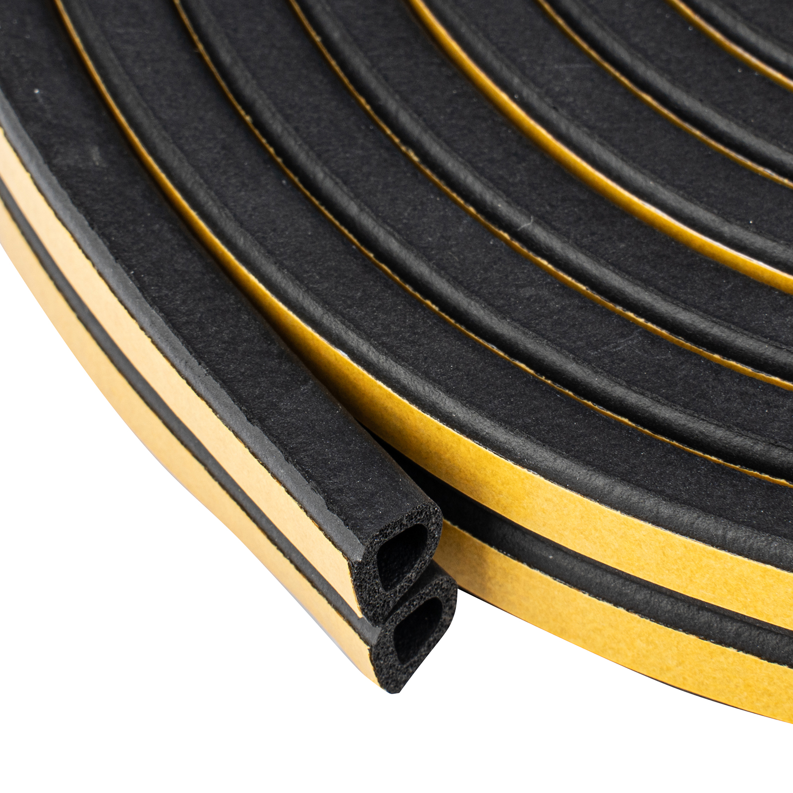 Уплотнитель резиновый, 6 м, профиль "D", черный Сибртех