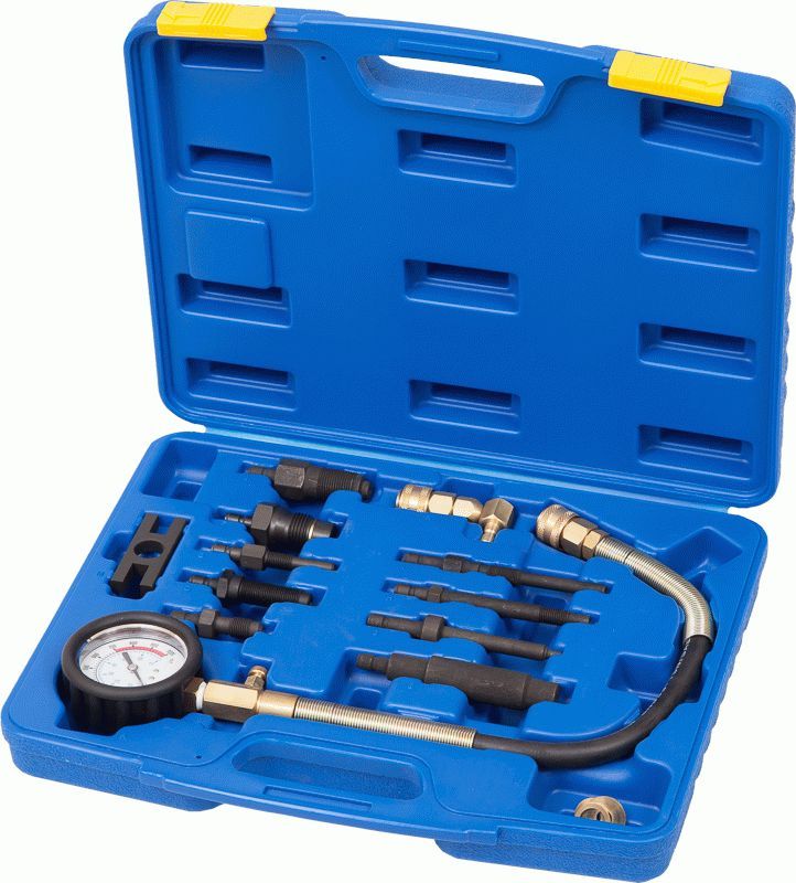 Компрессометр дизельный, 0-70 атм, комплект адаптеров МАСТАК 120-11070C