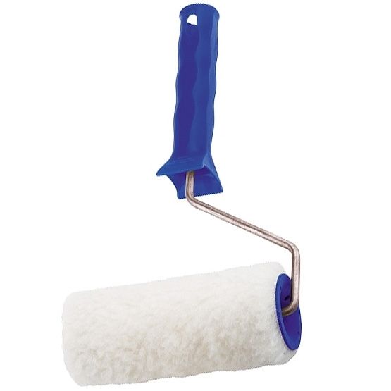 Валик "Искусственный мех" с ручкой, 200 мм, ворс 15 мм, D 48 мм, D ручки 6 мм, полиэстер Сибртех