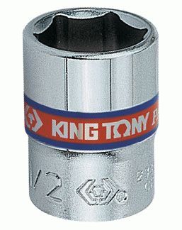 Головка торцевая стандартная шестигранная 1/4", 1/4", дюймовая KING TONY 233508S