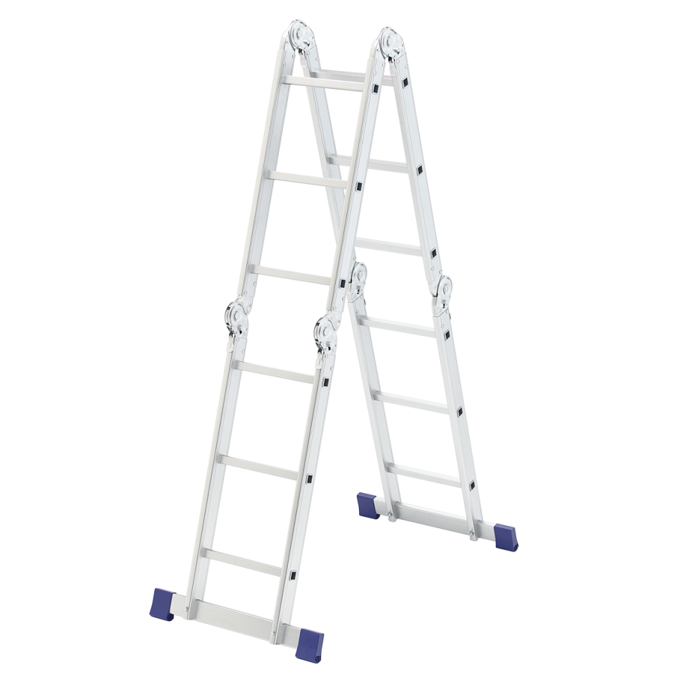 Лестница шарнирная алюминиевая, 4 х 3 ступени, Россия, Сибртех