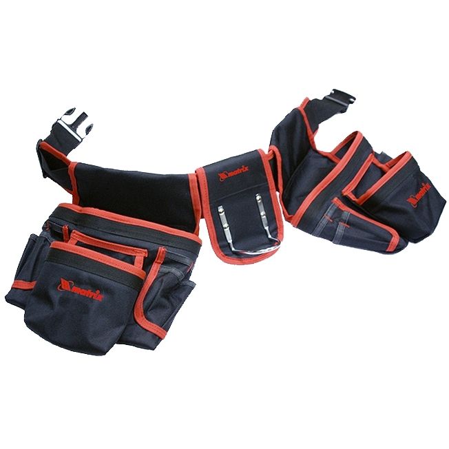 Сумка-пояс двойная, 20 карманов, держатель для молотка Matrix