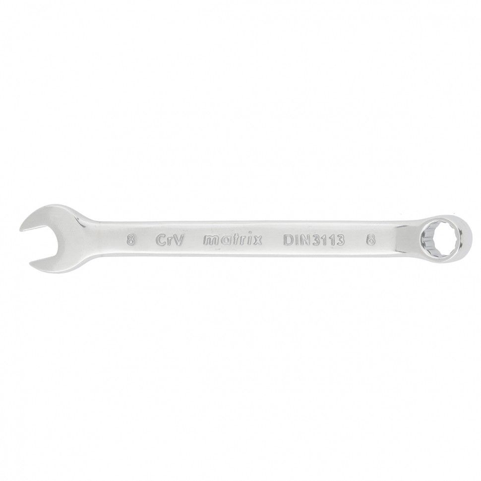 Ключ комбинированный, 9 мм, CrV, полированный хром Matrix