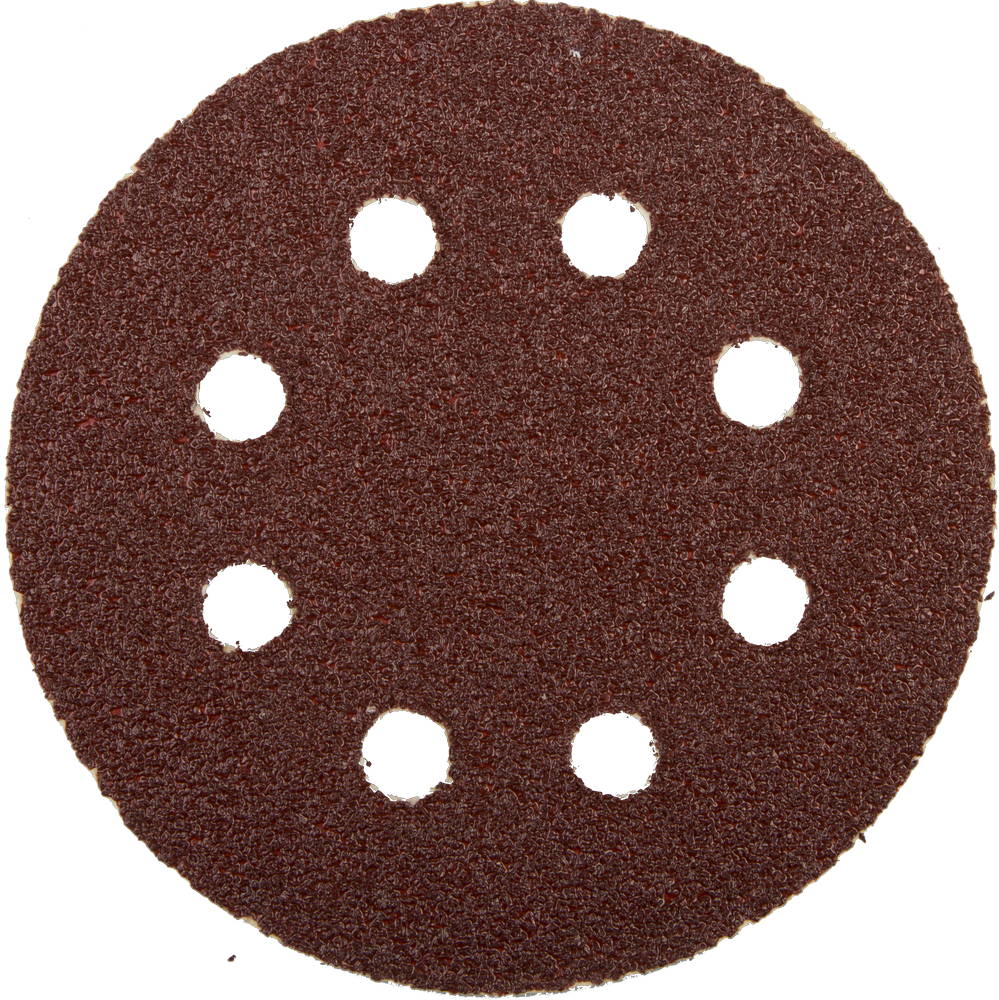Круг шлифовальный ЗУБР "Мастер" универсальный, из абразивной бумаги на велкро основе, 8 отверстий, Р40, 125мм, 5шт