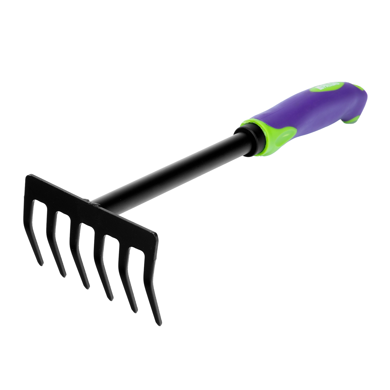 Грабли 6-зубые, 110х300 мм, стальные, обрезиненная эргономичная рукоятка, LSR1 Palisad