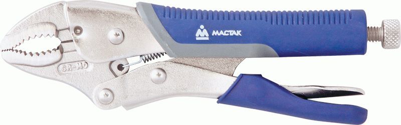 Зажим с фиксатором 250 мм, с закругленными губками МАСТАК 036-00250H