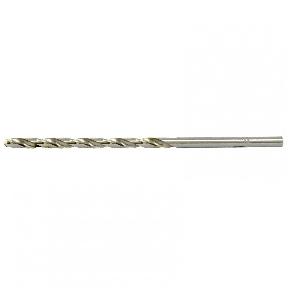 Сверло по металлу, 5.2 х 132 мм, полированное, удл, HSS, 10 шт, цилиндрический хвостовик Matrix