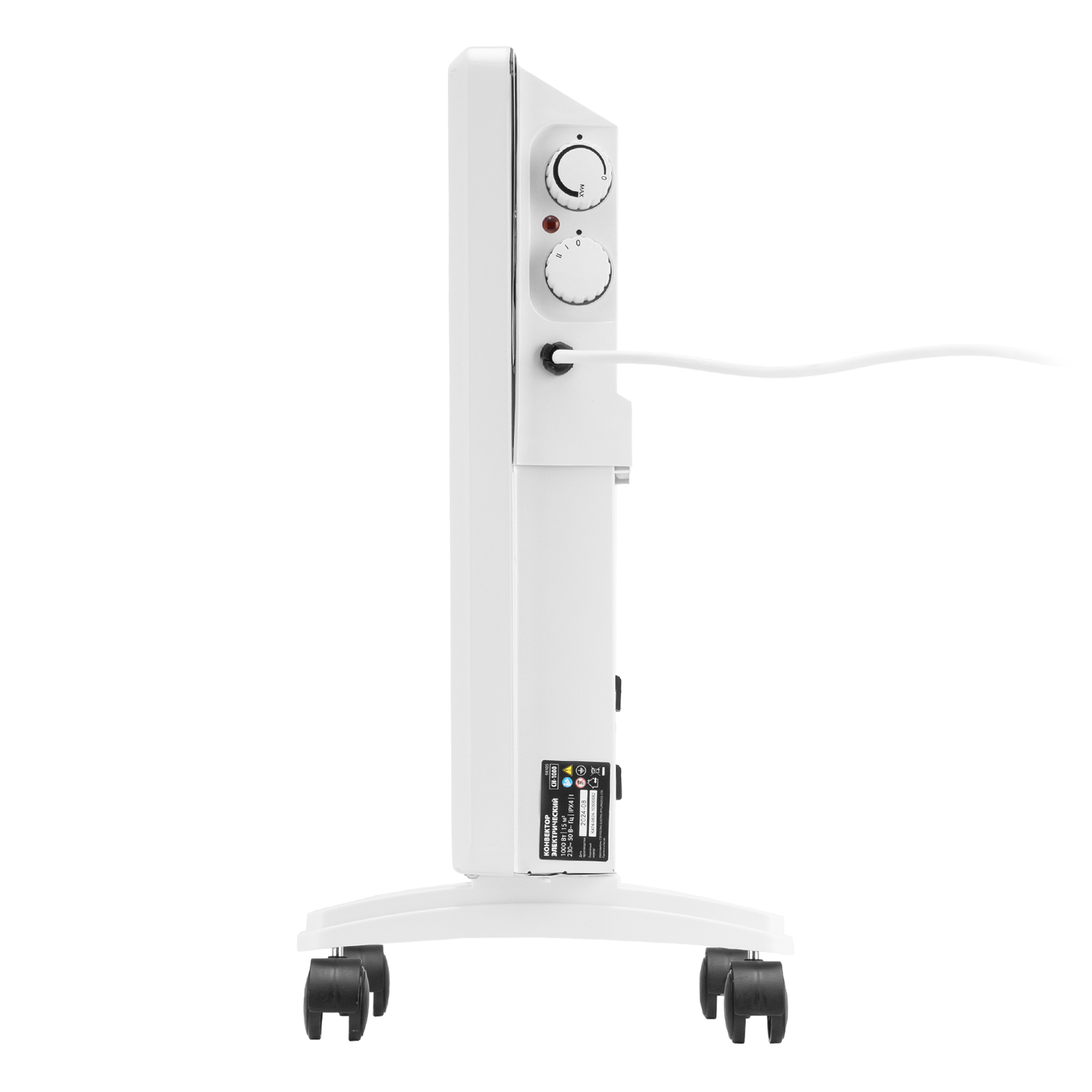 Конвектор электрический CH-1000, 1000 Вт, X-образный нагреватель, термостат, колеса  MTX