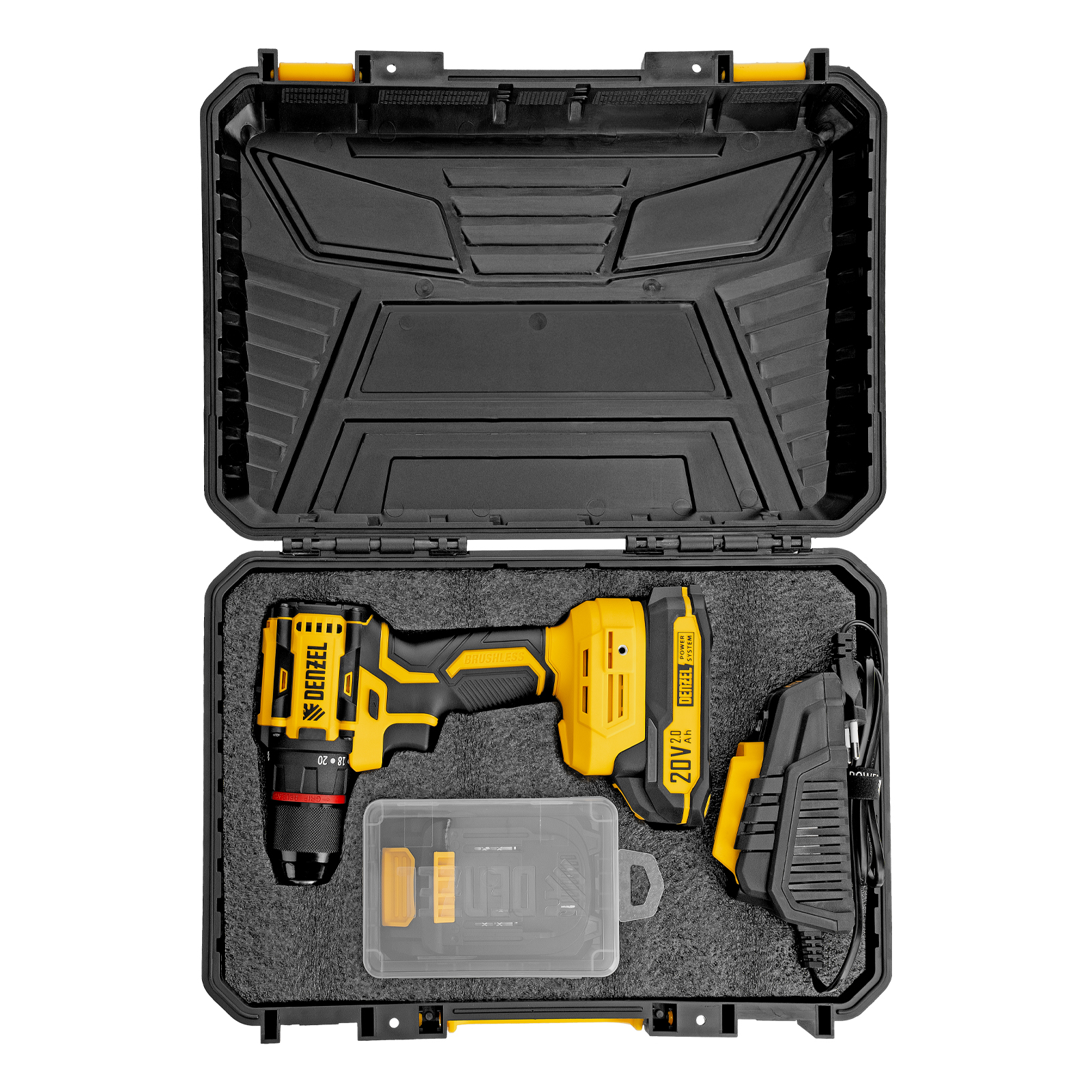 Дрель-шуруповерт аккумуляторная бесщет. CDH-BL-20, Li-Ion, 20 В// Denzel