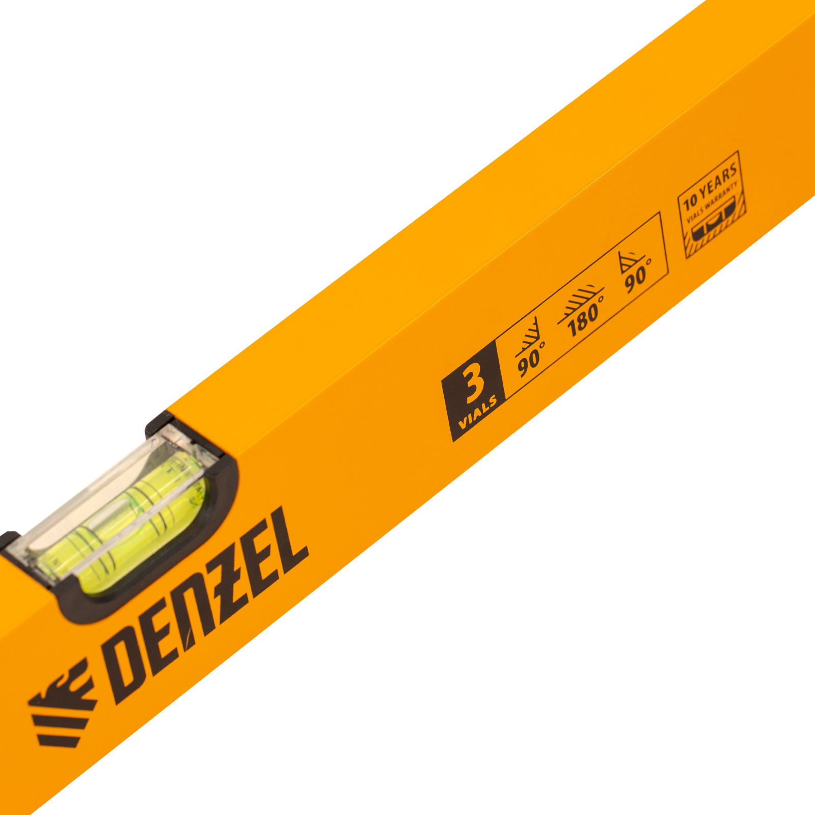 Уровень алюминиевый, 2000 мм, фрезерованный, 3 глазка Denzel