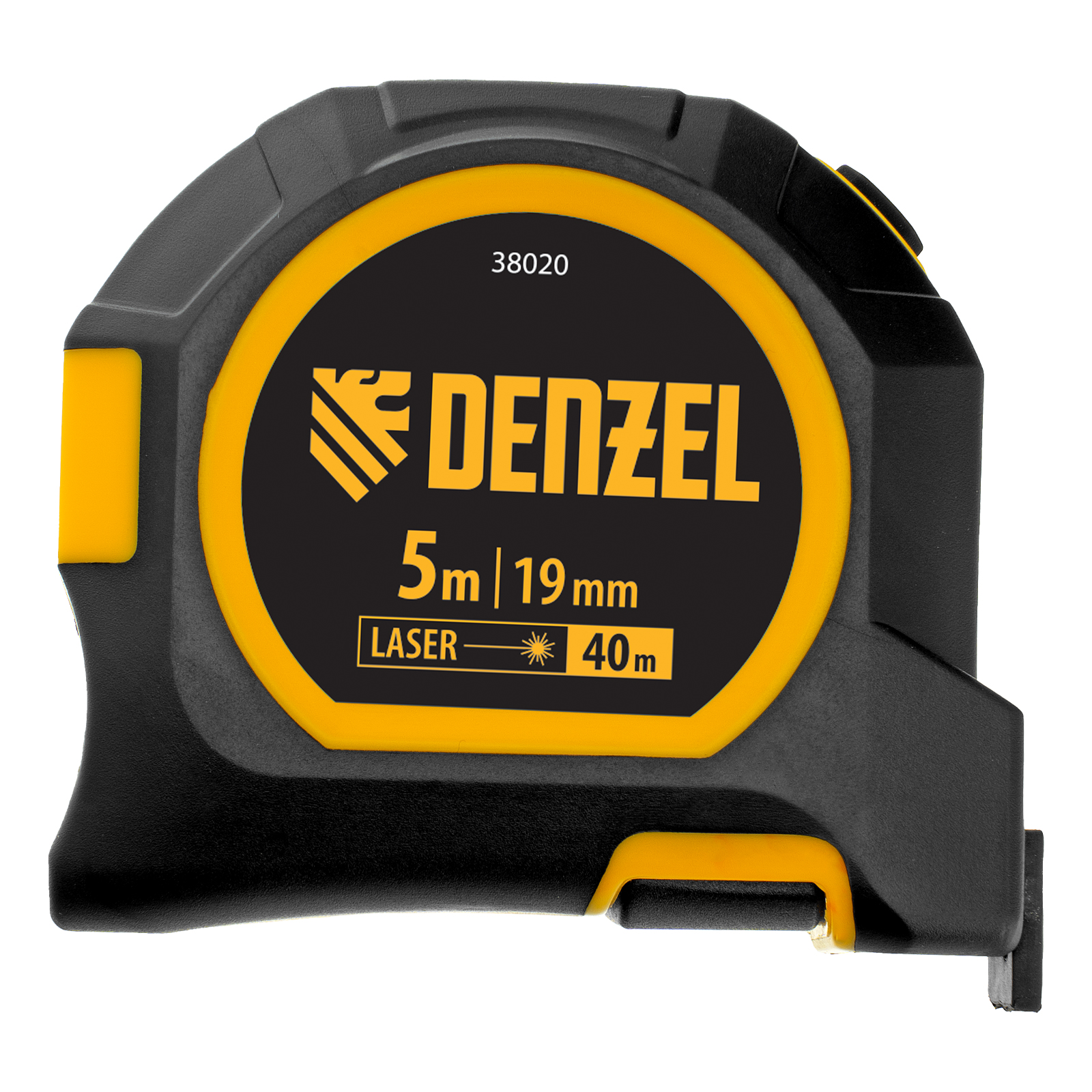 Лазерный дальномер с рулеткой LT-40, 5м x 19 мм, дальномер 40м, автомат. фиксация Denzel