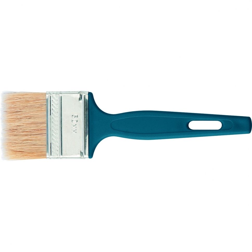 Кисть флейцевая "Эксперт", 50 х 6 мм, натуральная щетина, пластиковая ручка Сибртех