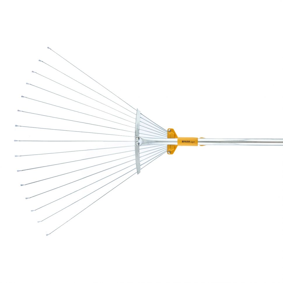 Грабли веерные стальные, 190 - 600 х 790 - 1620 мм,15 зубьев, раздвижные,стальной черенок, Luxe, Palisad