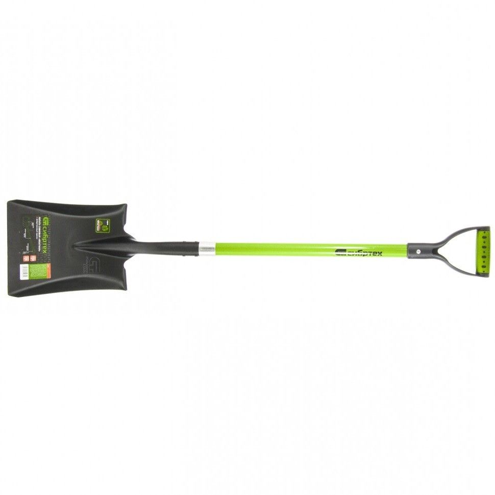 Лопата совковая, 235х290х1150 мм, фибергласовый черенок, Сибртех