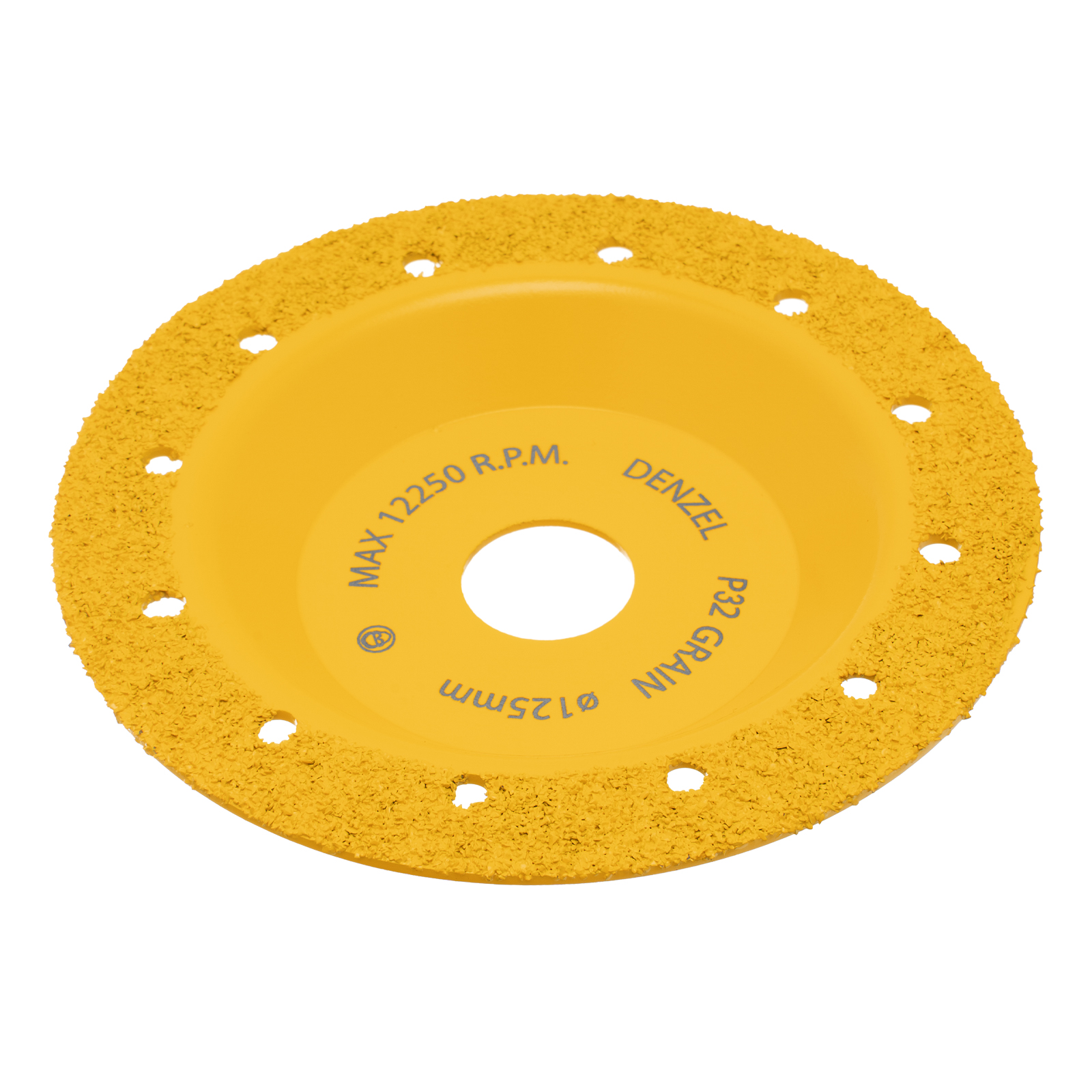 Чашка твёрдосплавная зачистная,125 мм, Плоская, мелкое зерно #32// Denzel