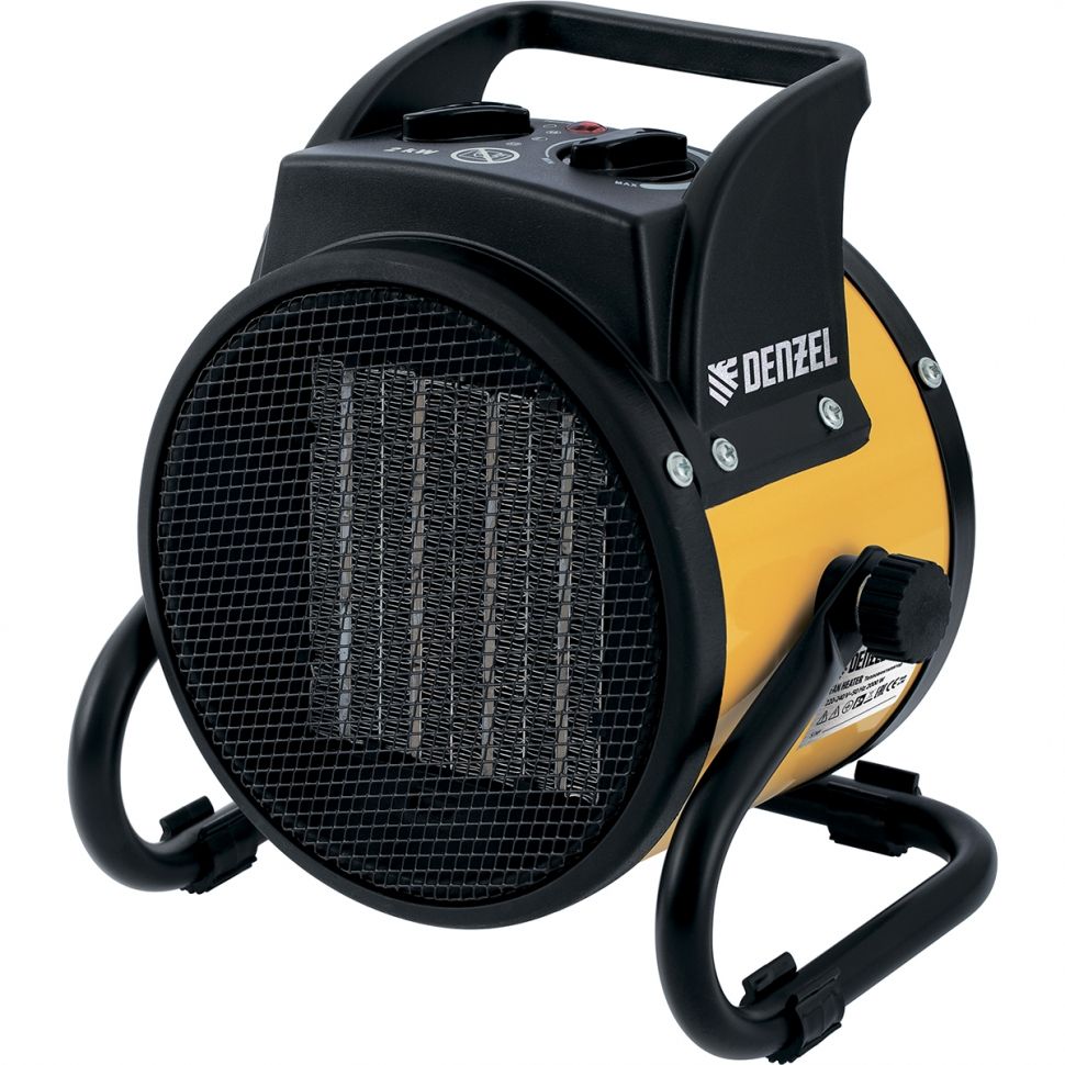 Тепловая пушка, керамический нагреватель (тепловентилятор) DHC 2-100, 230 В, 0.025/1/2 кВт Denzel