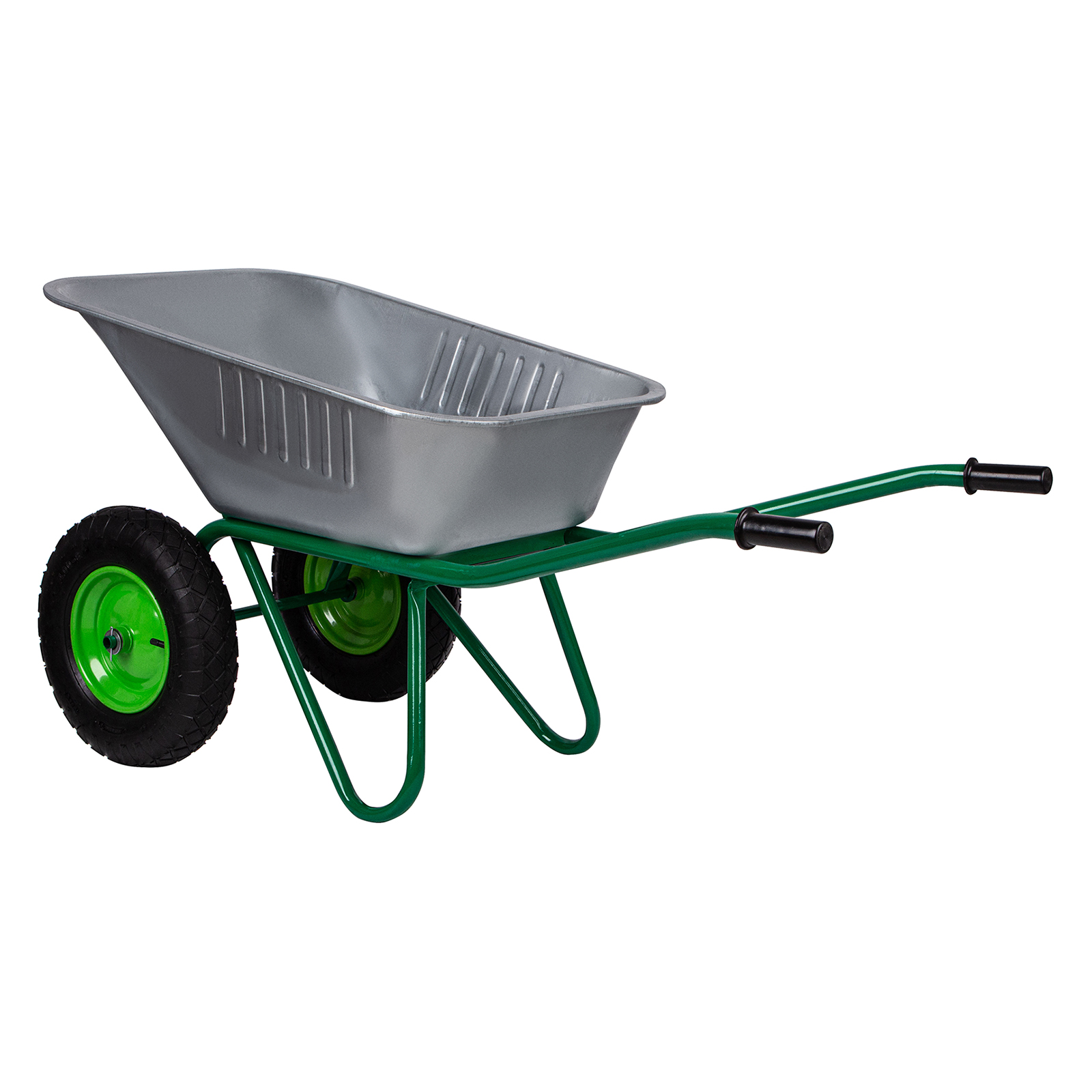 Тачка садово-строительная, 2-х колесная, усиленная, грузоподъемность 320 кг, объем 100 л