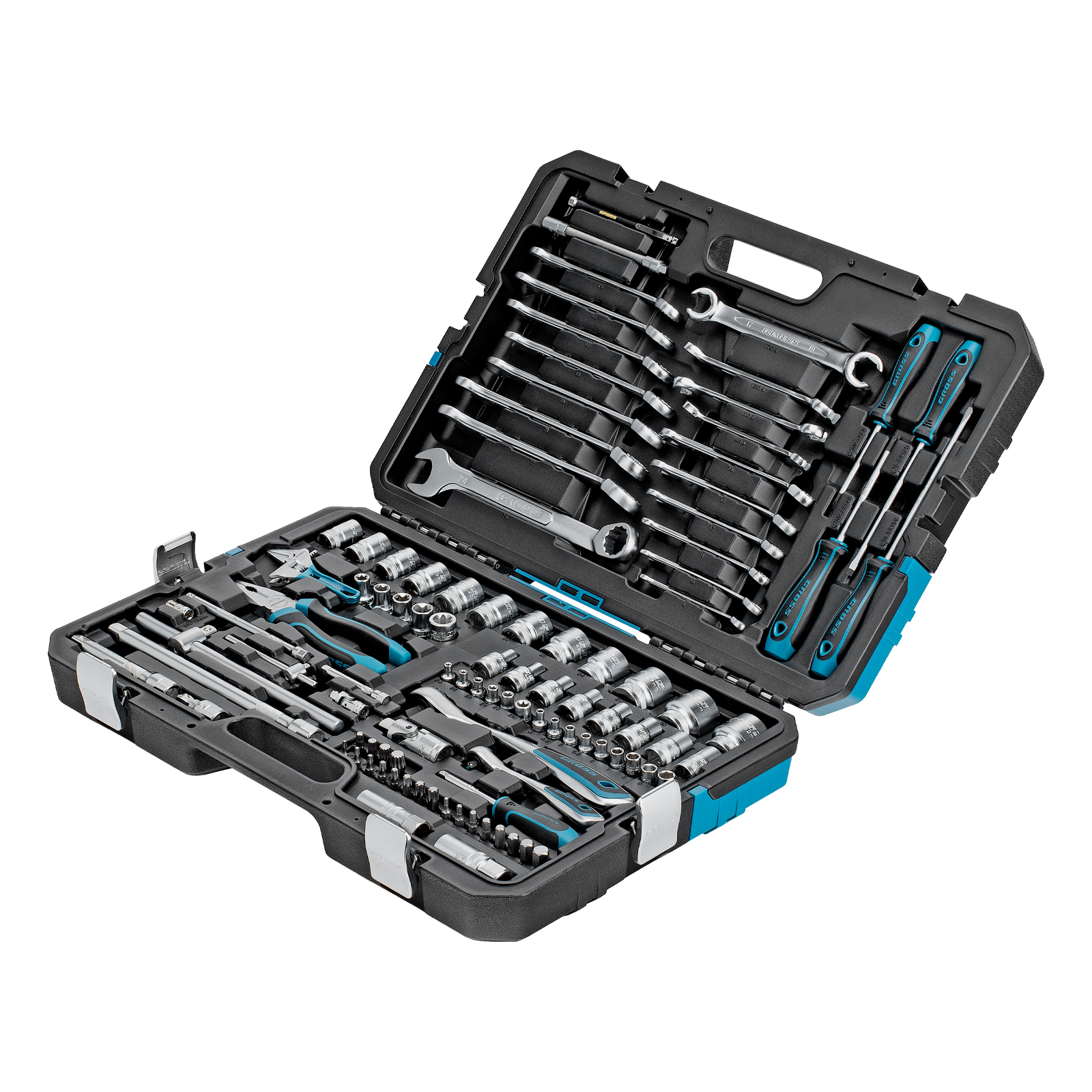 Набор инструментов, 1/4", 1/2", CrV, 120 зубьев, 101 предмет Gross