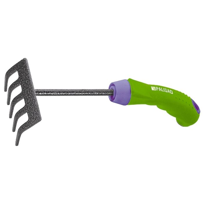 Грабли 5 - зубые, 90 х 265 мм, стальные, обрезиненная эргономичная рукоятка, Era, Palisad