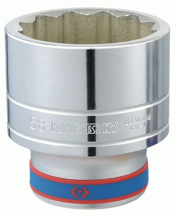 Головка торцевая стандартная двенадцатигранная 1", 80 мм KING TONY 833080M