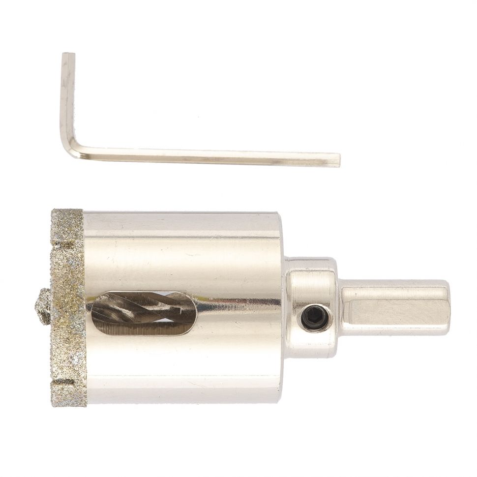 Сверло алмазное по керамограниту, 38 х 67 мм, трехгранный хвостовик Matrix