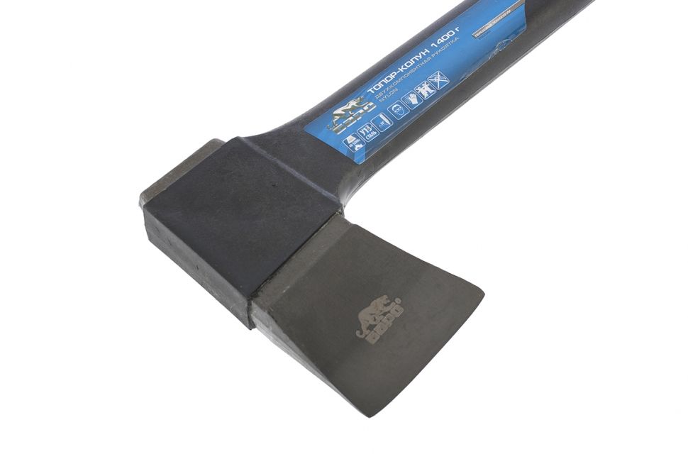 Топор-колун, 1400 г, двухкомпонентная рукоятка, Nylon Барс