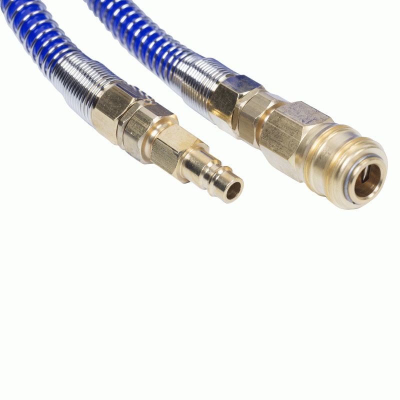 Шланг пневматический 8х12 мм, 15 м, спиральный, полиуретановый, фитинги МАСТАК 680-08115SQ