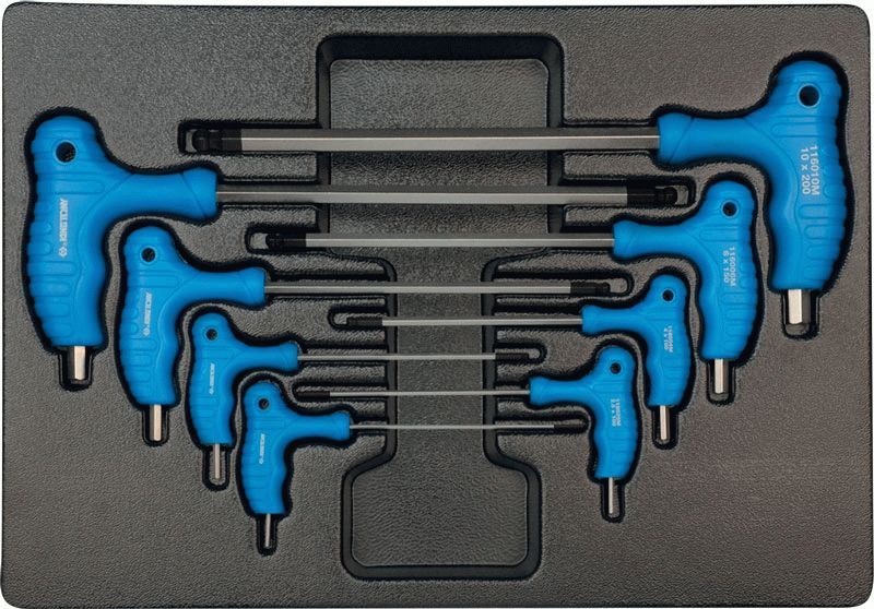 Набор L-образных ключей Hex, ложемент, 8 предметов KING TONY 9-22108MR