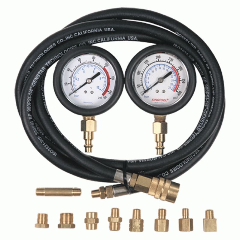 Манометр для измерения давления масла, два манометра, 0-7 и 0-28 бар МАСТАК 120-20028C