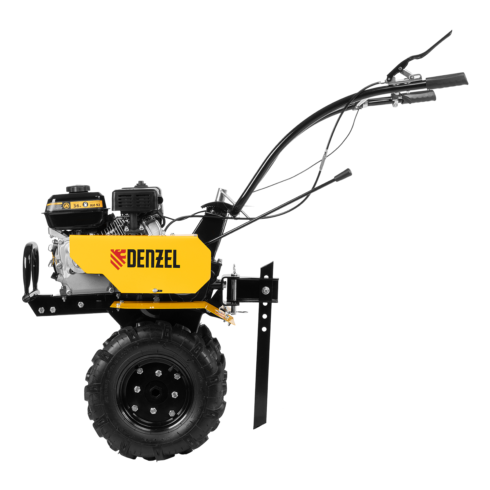 Мотоблок DPT-270, 7 л.с., ремен.сцеп, шир 85 см, глуб 35 см,фрез 3х4,ШОМ,скор 2В/1Н,кол 8" Denzel