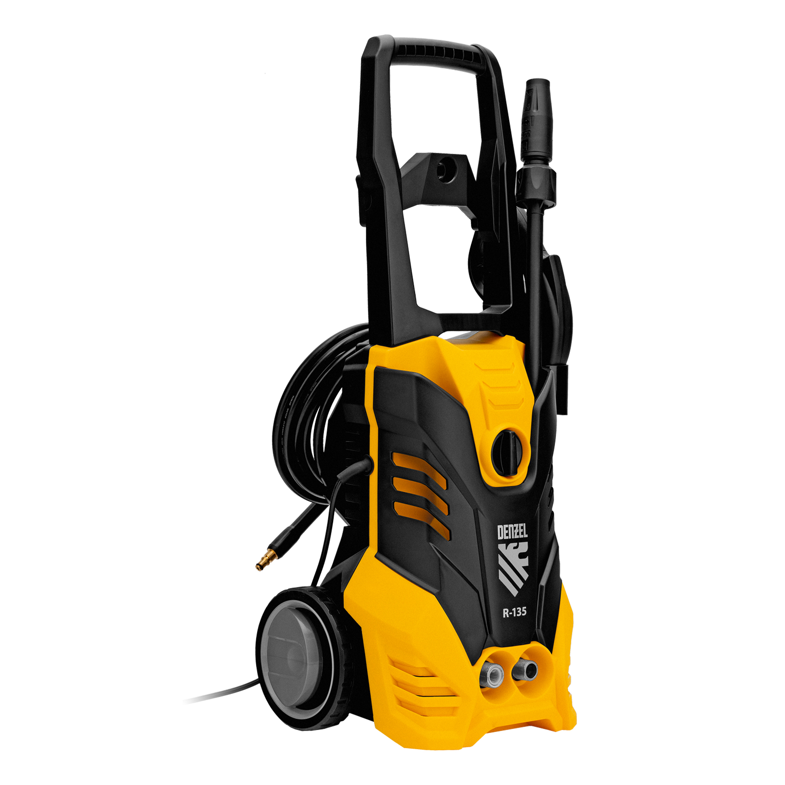 Моечная машина высокого давления R-135, 1800 Вт, 135 бар, 6 л/мин, колесная Denzel