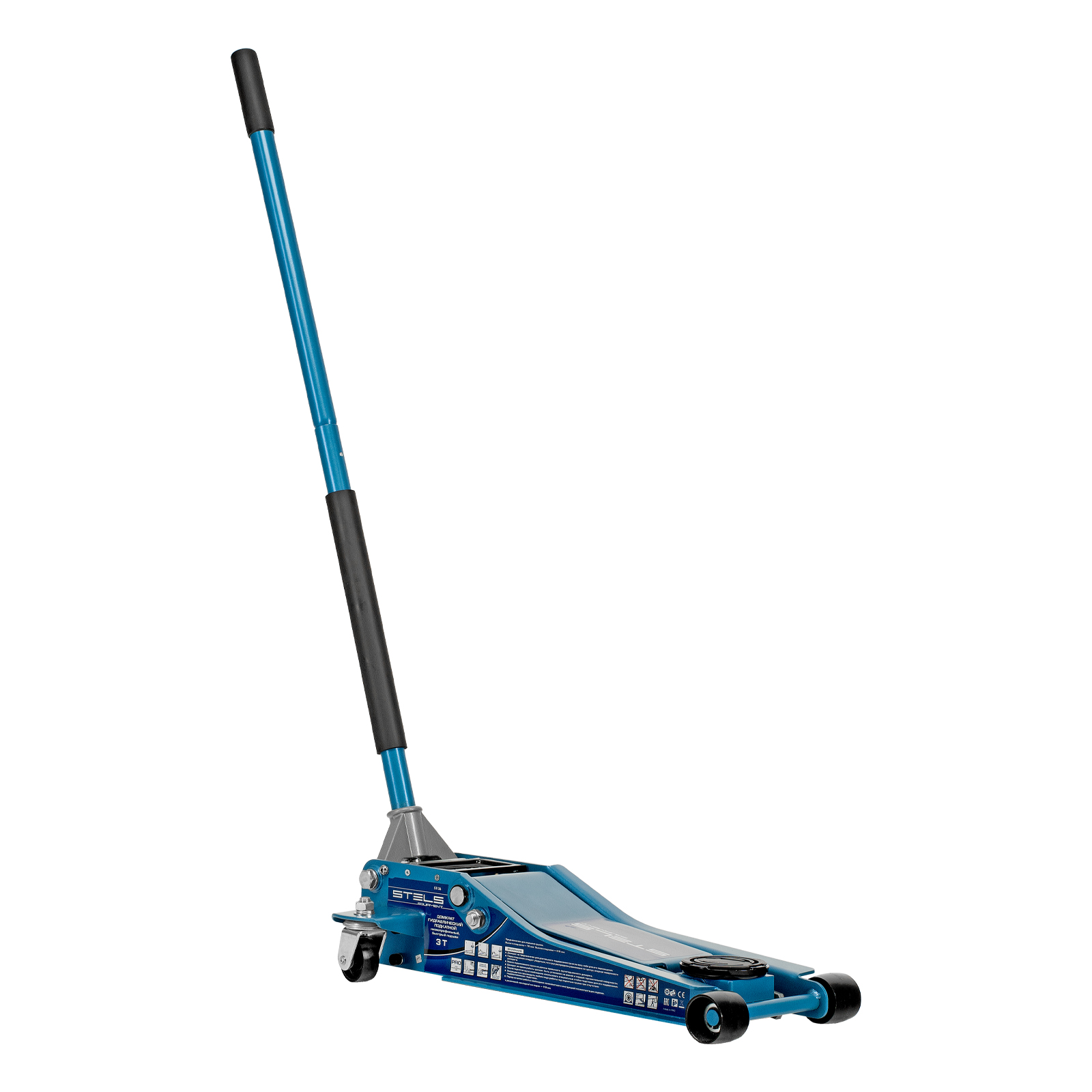 Домкрат гидравлический подкатной, быстрый подъем, 3т Low Profile Quick, 75-515 мм, профессиональный Stels
