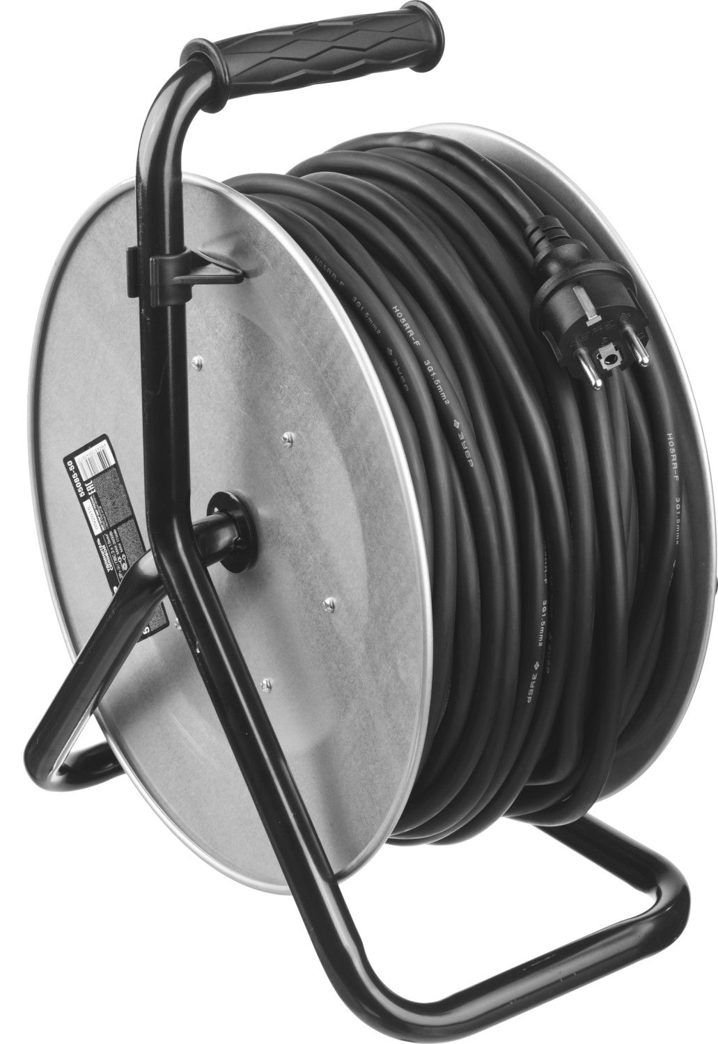 Удлинитель на катушке, 50 м, 3500 Вт, 4 гнезда, IP44, КГ 3x1,5 мм2, ЗУБР  Профессионал