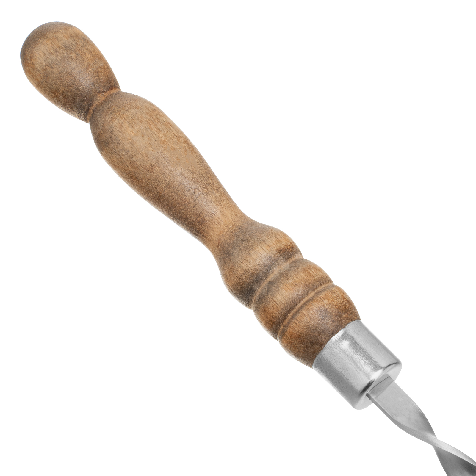 Шампур плоский, 650х10х2,5 мм, с деревянной рукояткой, нерж. сталь, Camping// Palisad