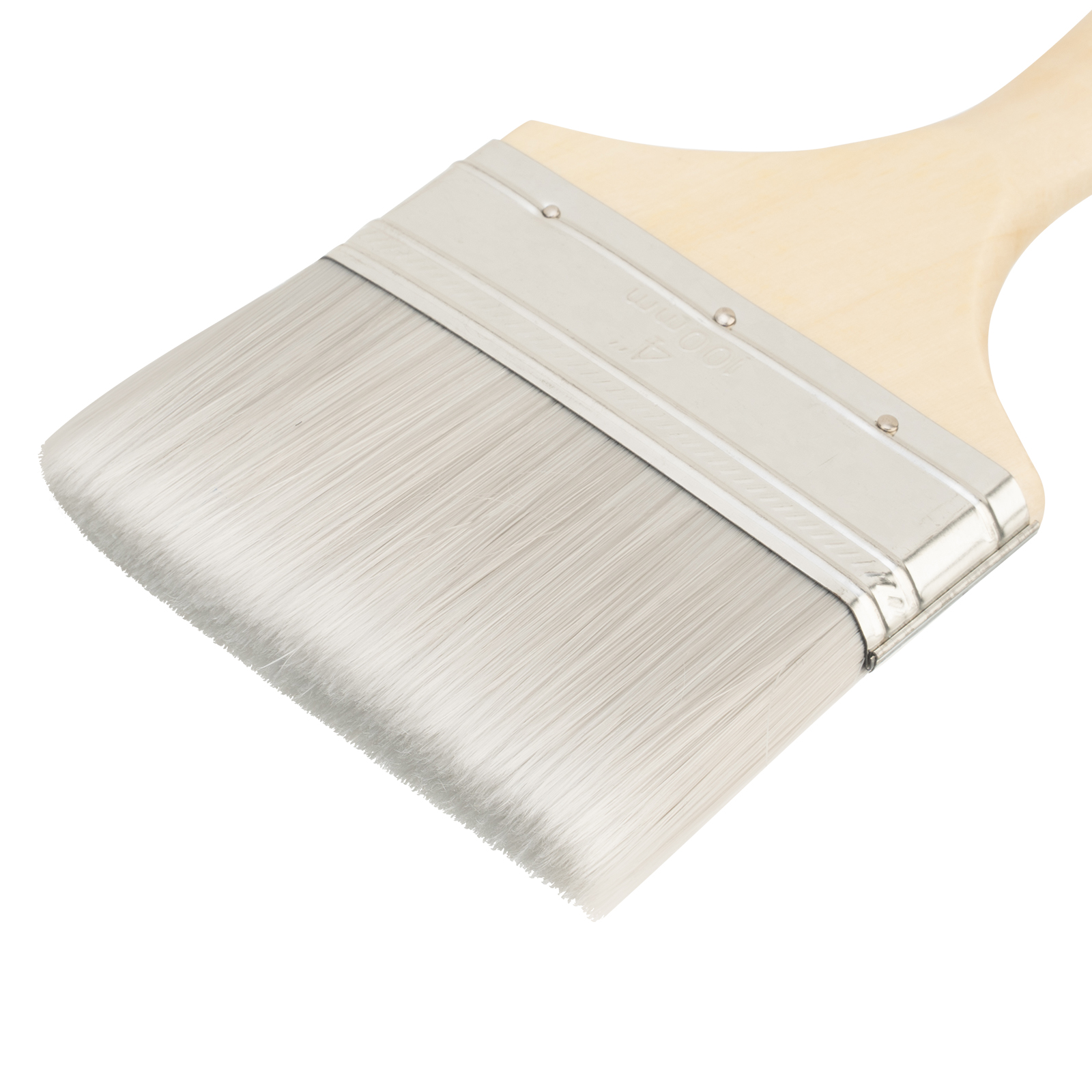 Кисть плоская для лаков "Евро" 4", искусственная щетина, деревянная ручка MTX